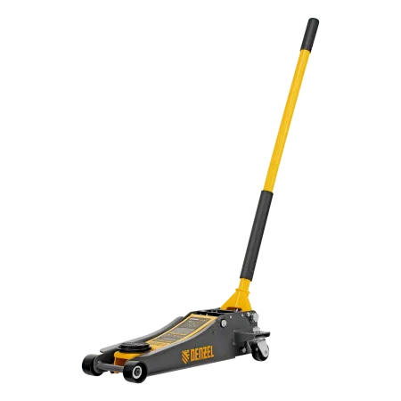 Домкрат гидравлический подкатной DENZEL 2,5 т, 85-430 мм, быстрый подъем, низкий подхват, проф./