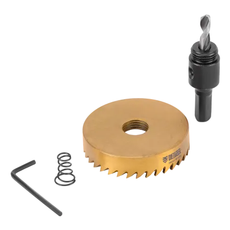 Коронка по металлу DENZEL 724119, 60 мм, HSS, нитридтитановое покрытие