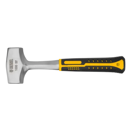Кувалда DENZEL 1 кг, цельнометаллическая, двухкомпонентная рукоятка