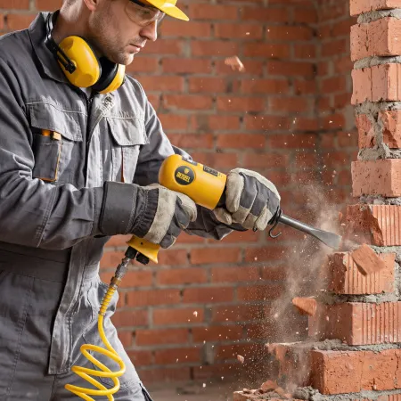 Пневматический молоток DENZEL НР4500 + набор насадок, 113 л/мин, 4500 уд/мин