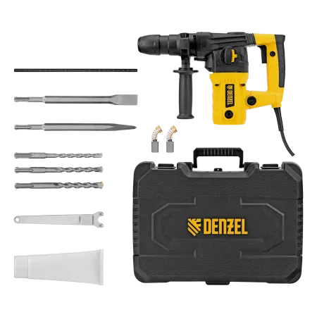 Перфоратор электрический DENZEL RHVB-1100-26, SDS-plus, 1100 Вт, 4 Дж, 4 реж.