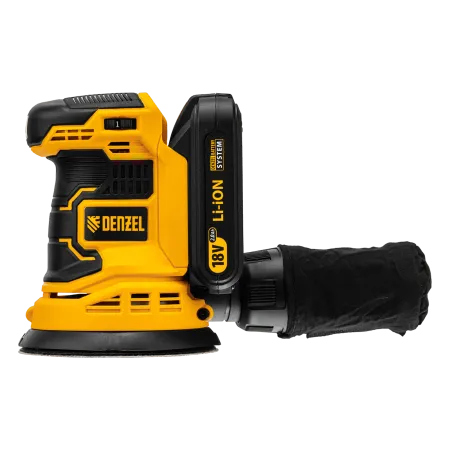 Машина шлифовальная эксцентриковая аккумуляторная DENZEL COS-125, 18В Li-Ion