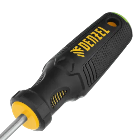 Отвертка DENZEL PZ1x75 мм, CrV, трехкомпонентная рукоятка