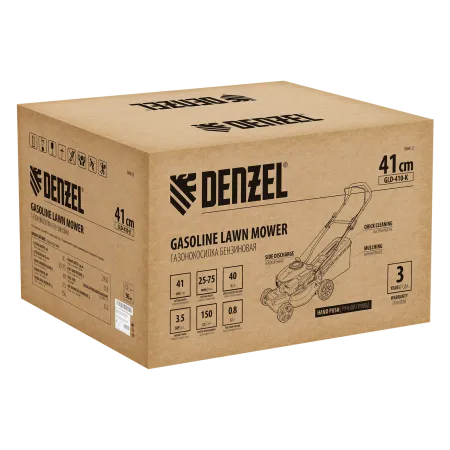 Газонокосилка бензиновая DENZEL GLD-410-K, 150 см3, 41 см, 40 л