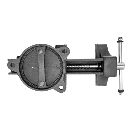 Тиски слесарные DENZEL BVH-200, 200 мм, поворотные, стальная направляющая, с наковальней