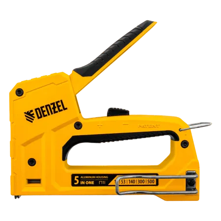 Степлер мебельный DENZEL тип 53 и 13, 6-14мм, тип 140, 10-14мм, тип 300, 15мм, тип 500, 15мм