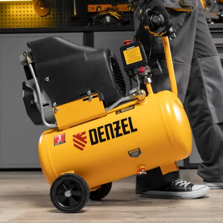 Компрессор воздушный безмасляный DENZEL DLC1300/24, 1.3 кВт, 206 л/м, 24 литра