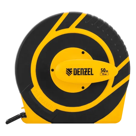 Рулетка геодезическая DENZEL 50 м х 15 мм, закрытый корпус, фиберглассовая лента
