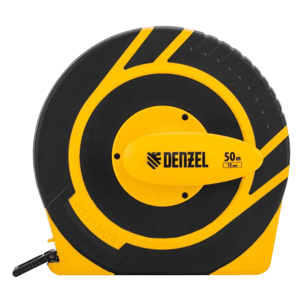 Рулетка геодезическая DENZEL 50 м х 15 мм, закрытый корпус, фиберглассовая лента