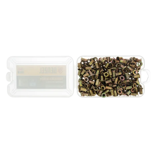 Заклепки резьбовые DENZEL стальные, оцинкованные, М3, пластиковый кейс, 200 шт.