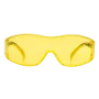 Очки защитные DENZEL открытые, поликарбонатные, увеличенная желтая линза, регулируемые дужки