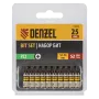 Бита DENZEL PZ2х25, сталь S2, шестигранный профиль, 10 шт. Е 6,3