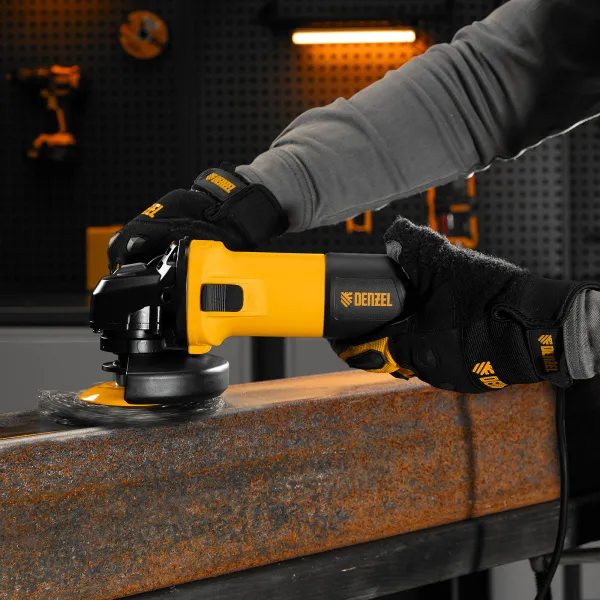 Машина шлифовальная угловая DENZEL AG125-1100, 1100 Вт, 125 мм, 3000-11000 об/мин