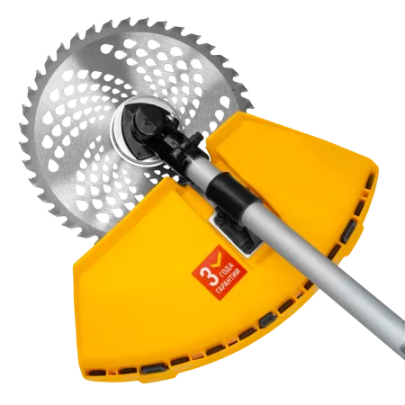 Триммер бензиновый DENZEL DT-43E, 43 см3, неразъемная штанга, электростартер, состоит из 2 частей