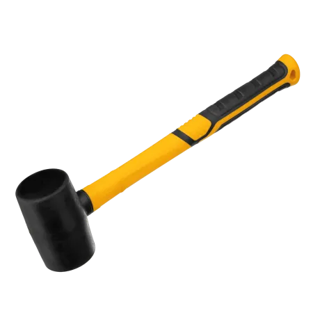 Киянка резиновая DENZEL 225 г, черная, фибергласовая рукоятка c TPR покрытием