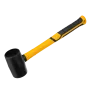 Киянка резиновая DENZEL 225 г, черная, фибергласовая рукоятка c TPR покрытием
