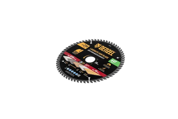 Пильный диск по ламинату DENZEL ф210 х 30 мм, 64 зубьев