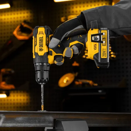 Дрель-шуруповерт аккумуляторная DENZEL CDQ-20, Li-Ion, 20 В