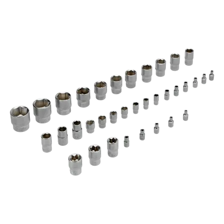 Набор инструментов DENZEL 1/2", 1/4", CrV, S2, пластиковый кейс, 194 предмета