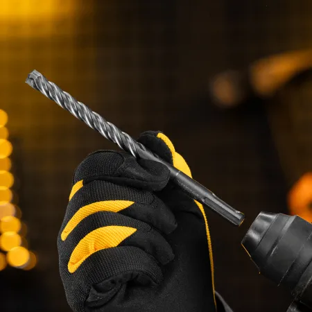 Бур по бетону DENZEL, цельная крестовая пластина, 10x165 мм, SDS PLUS