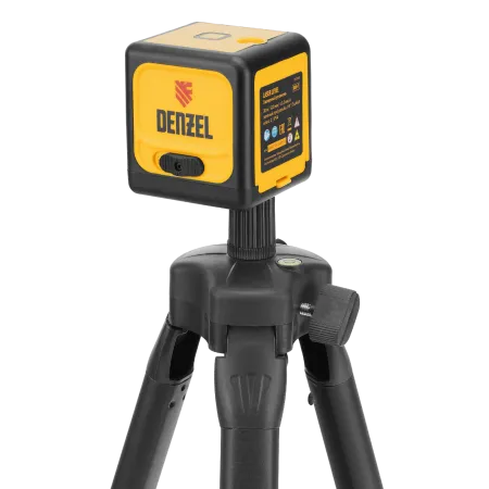 Лазерный уровень DENZEL DQB-T, 30 м, зеленый луч, батарейки, штатив