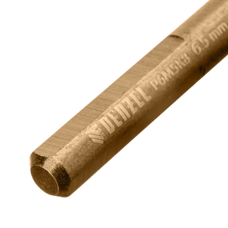 Набор сверл по металлу DENZEL, 1,5-6,5мм, Р6М5К8-TiN, Golden Tip, 13 шт