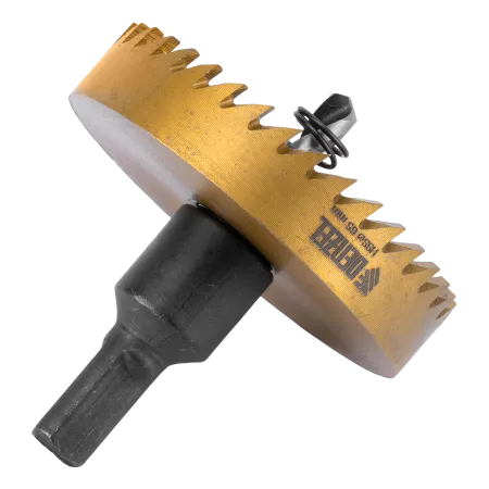 Коронка по металлу DENZEL 724121, 65 мм, HSS, нитридтитановое покрытие