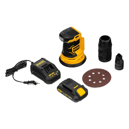 Машина шлифовальная эксцентриковая аккумуляторная DENZEL COS-125, 18В Li-Ion