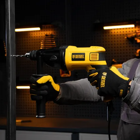 Ударная дрель DENZEL ID-1050-2, 1050 Вт, 0-3000/0-1100 об/мин, 0-48000/0-17600 уд/мин