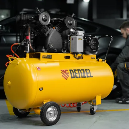 Компрессор воздушный DENZEL BCI3000-T/200, 3.0 кВт, ременный привод, 200 литров, 530 л/мин