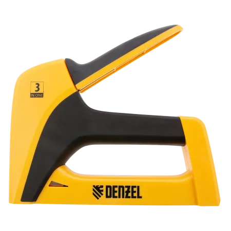 Мебельный степлер DENZEL 40210, пластиковый корпус, тип скобы: 13, 53, 300, 6-14 мм