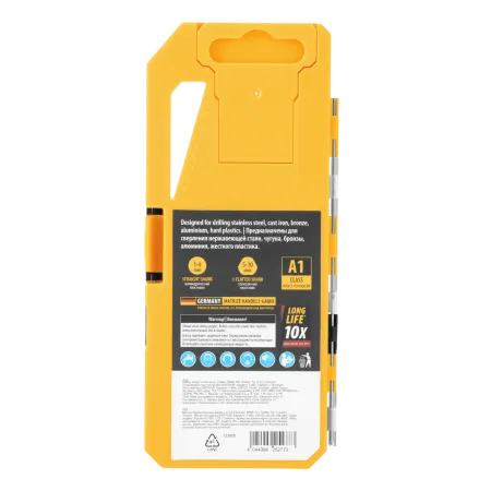 Набор сверл по металлу DENZEL, 2-8 мм, Р6М5-TiN, Golden Tip, 6 шт