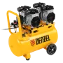 Компрессор безмасляный, малошумный DENZEL DLS 2200/50, 2200 Вт, 2x1100, 50 л, 380 л/мин