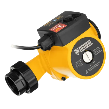 Циркуляционный насос DENZEL CP32-6, напор 6 м, 70 л/мин, 1 м кабель, монт. длина 180 мм