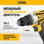 Дрель-шуруповерт аккумуляторная, бесщет. DENZEL BLDL-18-02 Li-Ion, 18 В