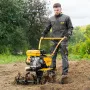 Мотоблок DENZEL DPT-370S, 7 л.с., ремен.сцеп, фрез 3х4, ШОМ, передачи 3В/1Н