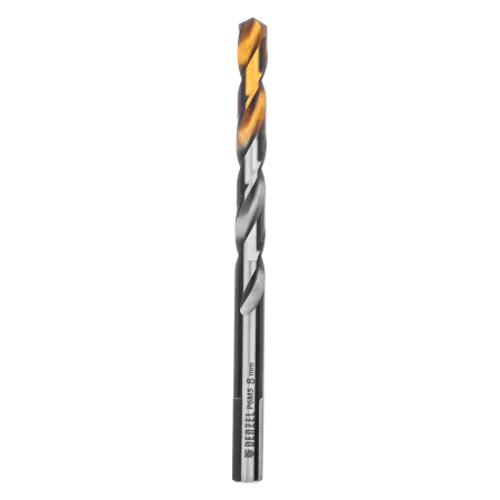 Сверло спиральное по металлу DENZEL 8 x 117 мм, Р6М5, Golden Tip