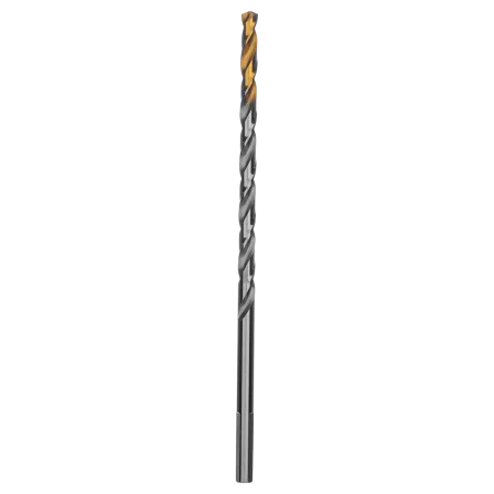 Сверло спиральное по металлу DENZEL 5 х 132 мм, Р6М5, Golden Tip, удлиненное