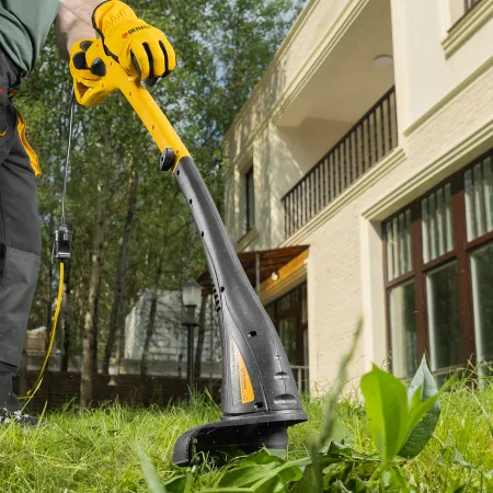 Триммер электрический DENZEL TE-350, 350 Вт, 260 мм, катушка полуавтомат