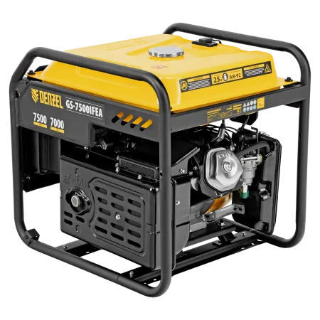 Генератор инверторный DENZEL GS-7500iFEA, 7,5 кВт, 230 В, открытый корпус, электростартер, ATS