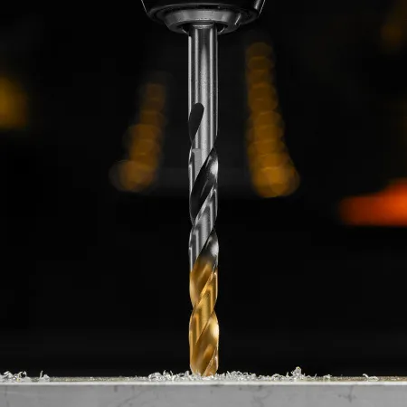 Сверло спиральное по металлу DENZEL 8,5 x 117 мм, Р6М5, Golden Tip, многогранная заточка
