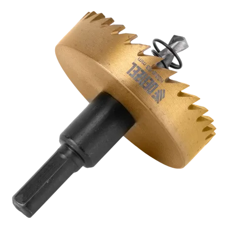 Коронка по металлу DENZEL 724117, 53 мм, HSS, нитридтитановое покрытие