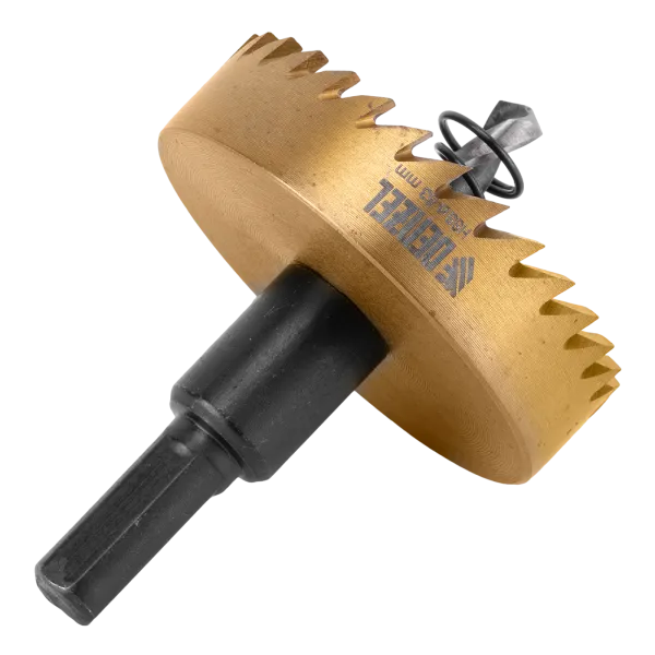 Коронка по металлу DENZEL 724117, 53 мм, HSS, нитридтитановое покрытие