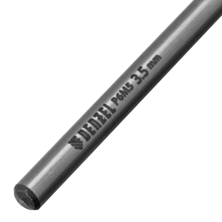 Сверло спиральное по металлу DENZEL 3,5 x 70 мм, Р6М5, Golden Tip, многогранная заточка, 2шт.