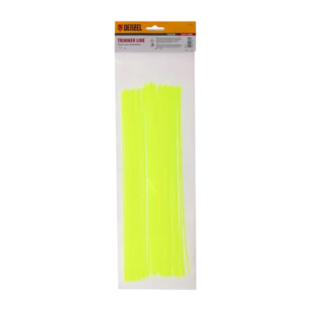 Леска для триммера DENZEL Flex Сord 96102, 2 мм x 30 см, квадратная, нарезанная, 50 шт.