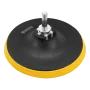 Тарелка опорная для дрели и УШМ DENZEL с липучкой, 125 мм, стандартная, с адаптером c М14 на d8