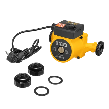 Циркуляционный насос DENZEL CP25-4, напор 4 м, 50 л/мин, 1 м кабель, монт. длина 180 мм