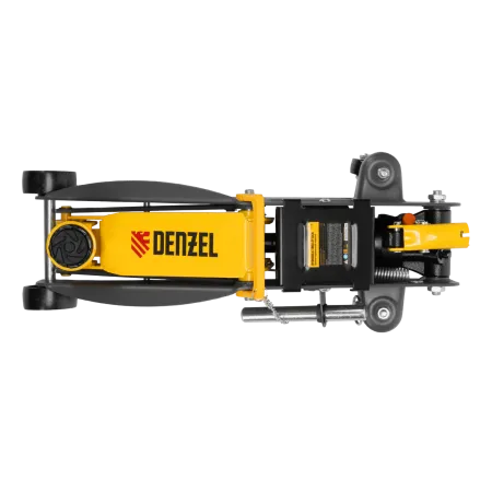 Домкрат гидравлический DENZEL подкатной с фиксатором, 2,8 т, 135-385 мм