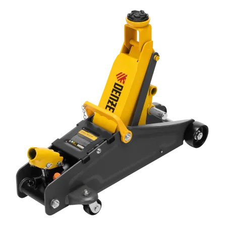 Домкрат гидравлический DENZEL подкатной с фиксатором, 2,8 т, 135-385 мм