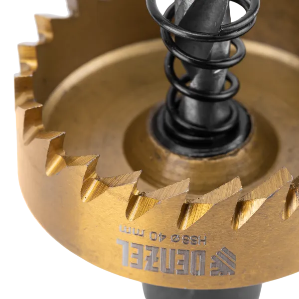 Коронка по металлу DENZEL 724112, 40 мм, HSS, нитридтитановое покрытие